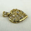 Vintage 10k Gold Diamond Heart Pendant