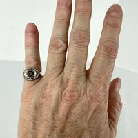 Vintage 10k Gold Filigree Garnet Ring