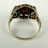 Vintage 10k Gold Filigree Garnet Ring