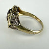 Vintage 10k Gold Filigree Garnet Ring