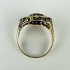 Vintage 10k Gold Filigree Garnet Ring