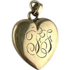 Vintage 10k Gold Monogrammed Heart Locket