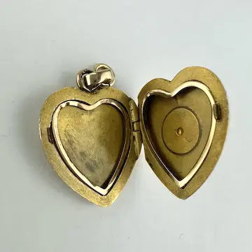 Vintage 10k Gold Monogrammed Heart Locket
