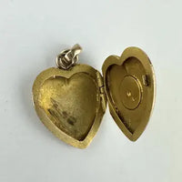 Vintage 10k Gold Monogrammed Heart Locket