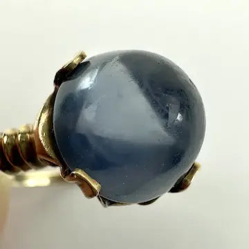 Vintage 10k Gold Star Quartz Ring Size 5.5