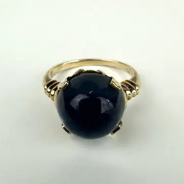 Vintage 10k Gold Star Quartz Ring Size 5.5