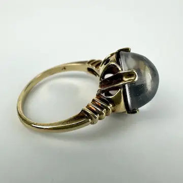 Vintage 10k Gold Star Quartz Ring Size 5.5