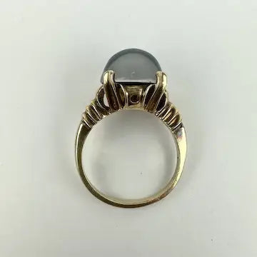 Vintage 10k Gold Star Quartz Ring Size 5.5