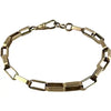 Vintage 10k Rose Gold Paper Clip Chain Bracelet with Gold Filled Clasp