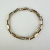 Vintage 10k Rose Gold Paper Clip Chain Bracelet with Gold Filled Clasp