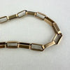 Vintage 10k Rose Gold Paper Clip Chain Bracelet with Gold Filled Clasp