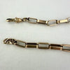 Vintage 10k Rose Gold Paper Clip Chain Bracelet with Gold Filled Clasp