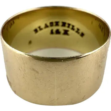 Vintage 14k Gold Black Hills Flat Band Ring