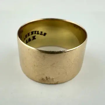 Vintage 14k Gold Black Hills Flat Band Ring