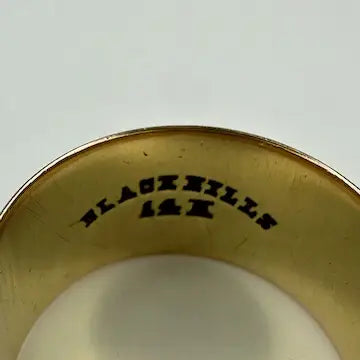 Vintage 14k Gold Black Hills Flat Band Ring