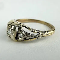 Vintage 14k Gold Diamond Ring Size 4.75