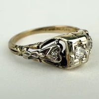 Vintage 14k Gold Diamond Ring Size 4.75