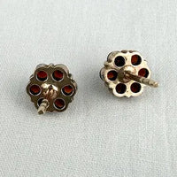 Vintage 14k Gold Garnet and Seed Pearl Earrings