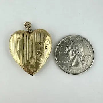 Vintage 14k Gold Heart Shaped Locket