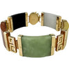 Vintage 14k Gold Jade Link Bracelet