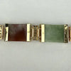 Vintage 14k Gold Jade Link Bracelet