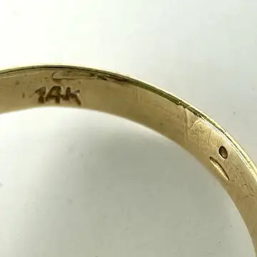 Vintage 14k Gold and Nephrite Jade Ring Size 5.25