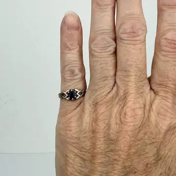 Vintage 14k Gold Sapphire Ring Size 5.25