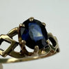 Vintage 14k Gold Sapphire Ring Size 5.25