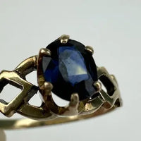 Vintage 14k Gold Sapphire Ring Size 5.25