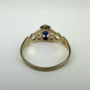 Vintage 14k Gold Sapphire Ring Size 5.25