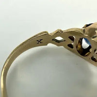 Vintage 14k Gold Sapphire Ring Size 5.25
