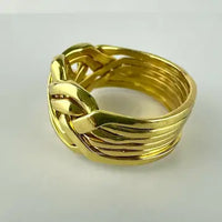 Vintage 14k Gold Signed Puzzle Ring As Found