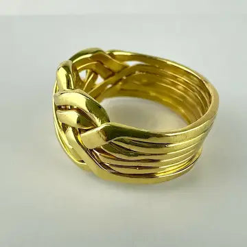 Vintage 14k Gold Signed Puzzle Ring As Found
