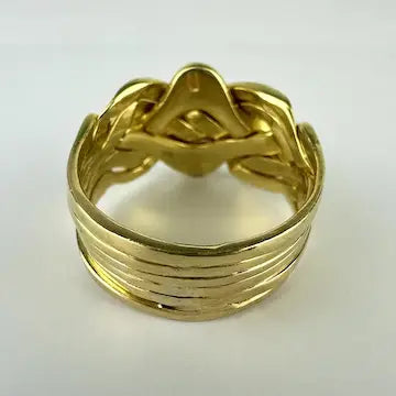 Vintage 14k Gold Signed Puzzle Ring As Found