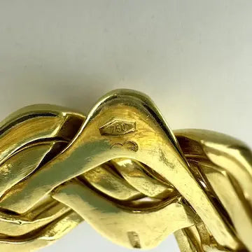 Vintage 14k Gold Signed Puzzle Ring As Found