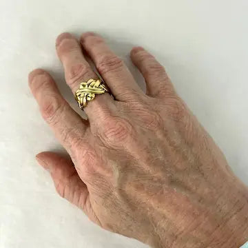 Vintage 14k Gold Signed Puzzle Ring As Found