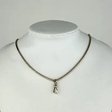 Vintage 14k Gold Snake Chain Necklace with Swivel Clip