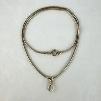 Vintage 14k Gold Snake Chain Necklace with Swivel Clip