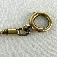Vintage 14k Gold Snake Chain Necklace with Swivel Clip