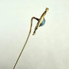 Vintage 14k Gold & Turquoise Phoenix Stick Pin