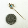 Vintage 14k Gold & Turquoise Phoenix Stick Pin