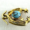 Vintage 14k Gold & Turquoise Phoenix Stick Pin