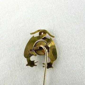 Vintage 14k Gold & Turquoise Phoenix Stick Pin