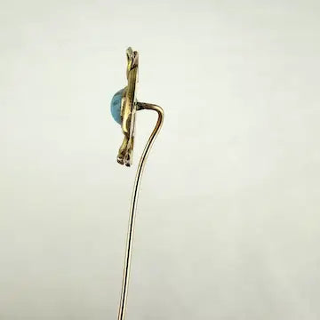 Vintage 14k Gold & Turquoise Phoenix Stick Pin