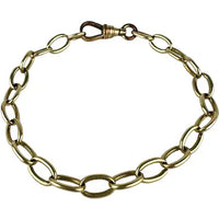 Vintage 14k Large Link Bracelet with Gold Filled Clasp