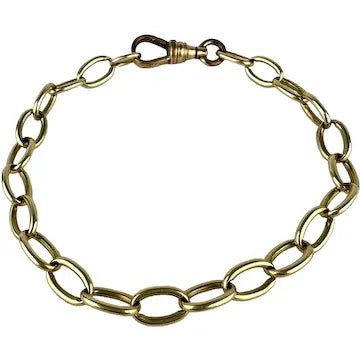 Vintage 14k Large Link Bracelet with Gold Filled Clasp