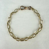 Vintage 14k Large Link Bracelet with Gold Filled Clasp