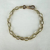 Vintage 14k Large Link Bracelet with Gold Filled Clasp