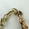 Vintage 14k Large Link Bracelet with Gold Filled Clasp