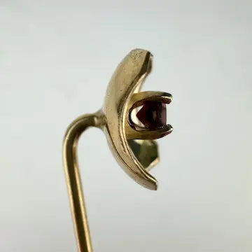 Vintage 14k Yellow Gold Garnet Stick Pin
